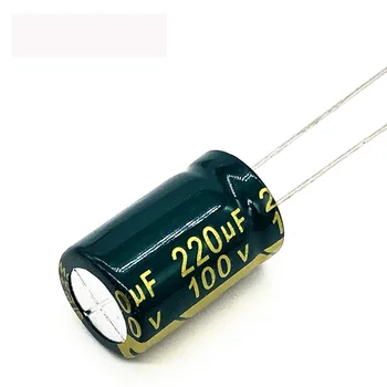 12pcs/daug T38 aukšto dažnio žemo impedanso 100v 220UF aliuminio elektrolitinių kondensatorių dydis 13*20 220UF 20%