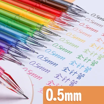 12pcs Multi-Color Gel Pen Nustatyti 0,5 mm Ballpoint Diamond Patarimai Macarons Rašikliai Rašyti Piešimo Dienoraštis 