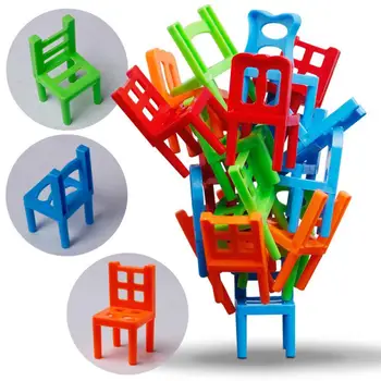 12PCS Naujas Mini Kamino Kėdės Pusiausvyrą Blokuoti Žaislas Vaikams Ankstyvo Mokymosi Balansą Mokymo Žaislas Vaikams Šalies Šeimos Bendravimas, Žaidimas