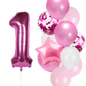 12pcs rose gold balionai nustatyti 40 colių folija skaičius balioną už gimtadieniu dekoracijos vaikams baby shower balionu ballon