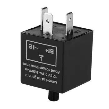 12V 3 Pin 0,1 W 150W Reguliuojamas LED Šviesos Flasher Indikatorių Relay Nustatyti Posūkio Signalo Indikatorius įrengti dauguma automobilių ir moto