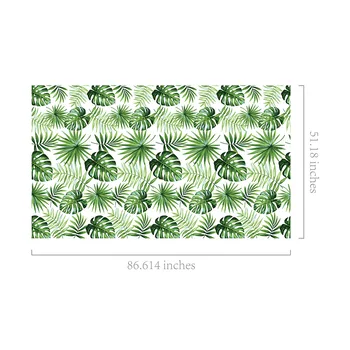 130*220cm Vasarą Paplūdimyje Havajuose Dekoracijos Staltiesė Palmių Lapų, Vienkartiniai Indai su Gimtadieniu Dieną Tablecover