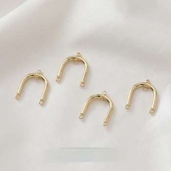 14 karatų auksas, plakiruoti galvanizavimo arkos diržo žiedą paprastas ir universalus pakabukas 