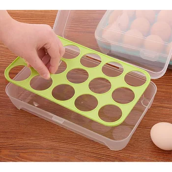 15 Tinklų Plastikinių Kiaušinių Laikiklį Šaldytuvas Kiaušiniai Konteinerių Atveju, Sandėliavimo Dėžės Šaldytuvas Stovo Saugojimo Krepšiai Virtuvės Reikmenys