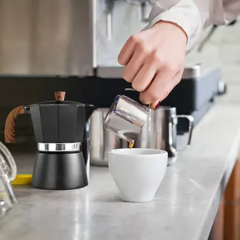 150/300ML Praktinių Aliuminio Kavos virimo aparatas Moka kavinukas Espresso Sietelis Puodą Tinka Elektros Viryklės, dujinės Viryklės