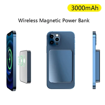15W Magnetinio Belaidžio Įkrovimo Galia Banko Magsafe iphone 12 12Pro 12proMax 12Mini Išorės Pagalbinės Baterijos Magnetas Įkroviklis