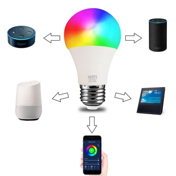 15W Wifi Smart RGB+BMT LED Lemputė E27 B22 Pritemdomi Amazon Alexa/ 