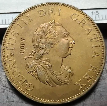 1799 m. Jungtinės Karalystės Pusė Cento - George III Vario Monetos 30MM