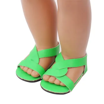 18 colių Mergaičių lėlės batai Minimalistinio sandalai 10 spalvų suknelė, batai Amerikos naujas gimęs reikmenys, žaislai tinkami 43 cm kūdikio s188