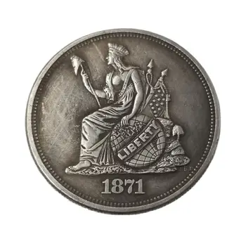 1871 Progines Monetas, Amerikos Valstijose Dievą Mes Galime Pasitikėti 1 Doleris Kolekcijos Moneta Namų Puošybai, Amatai, Suvenyrai, Papuošalai, Dovanos
