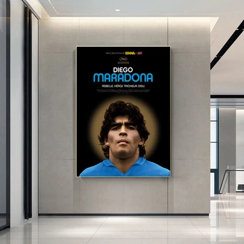 1986 m. Pasaulio futbolo Čempionato Kamuolys karalius Maradona Naujas Custom Star Drobės Plakatas Spausdinama Nuotrauka, Portretas, Nuotraukos, Baras, Kavinė Sienos Menas Namų Dekoro