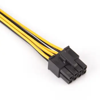 19cm 8 Prisegti prie 8 Pin ATX EPS Vyrų ir Moterų Galia Pratęsimo PSU Mainboard Power Extension Adapter Cable