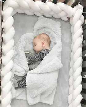 1M1.5M2M2.2M3M3.5M 4 sruogos ilgai rišti twist nerijos lova aplinkinių medvilniniai kūdikio tvora kūdikių avarijos atitvaro vaikų saugos Buferiai