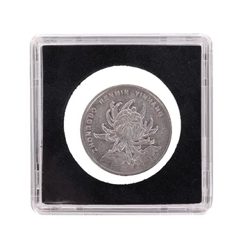 1pc 4.8*4.8 cm Monetos Skaidrus Konteineris, Kvadratinės Monetos Saugojimo Langas Akrilo Lange Monetos Turėtojas