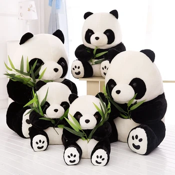 1PC 9-16cm Mielas Mielas Super iškamša Minkštas Panda Pliušinis Žaislas Gimtadienio, Kalėdų Kūdikių Dovanos Metu Įdaryti Žaislai Vaikams