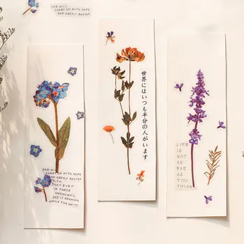 1PC Gėlių Lipdukai PET Dizaino Mielas Augalų Gėlės, Dekoratyviniai Scrapbooking Raštinės reikmenys Sąsiuvinis 