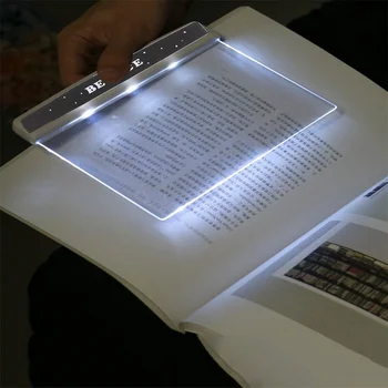 1pc Kūrybos Plokštieji LED Knygą Šviesos Skaitymo Nakties Šviesos Nešiojamų Kelionių Bendrabutyje Stalinės Lempos, Akis Apsaugoti Namų Miegamasis