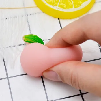1pc Mini Persikų Išspausti Juokingas Žaislas Fidget Minkštas, Stresas Ir Nerimas Paramos Žaislai 
