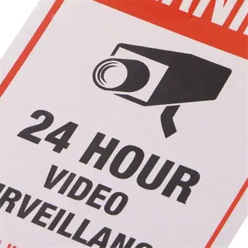 1pc Stebėti Įspėjimo Lipdukas Kamera Lipdukas Ženklų Įspėjamieji Ir Saugos Ženklai Cctv Vaizdo Stebėjimo Saugumo Kameros Lipdukas