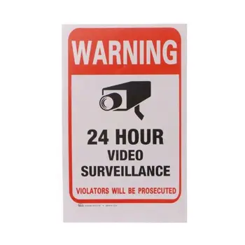 1pc Stebėti Įspėjimo Lipdukas Kamera Lipdukas Ženklų Įspėjamieji Ir Saugos Ženklai Cctv Vaizdo Stebėjimo Saugumo Kameros Lipdukas