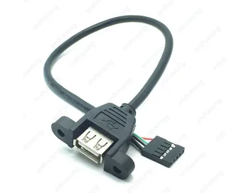 1pcs 30cm USB Kabelis Type A Female, kad 2.54 mm 5Pin Moteris Dupont 5 Pin Moterų Antraštė Plokštė Adapterio Kabelis