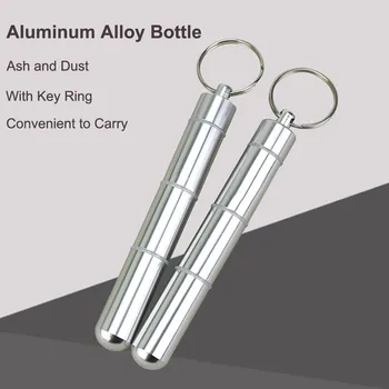 1Pcs 4 Tinklai Tablečių Dėžutė Atveju Butelis Vandeniui Aliuminio Narkotikų Turėtojas Konteinerių Sveikatos Priežiūros Keychain Medicina Lauke Keychain#YL10
