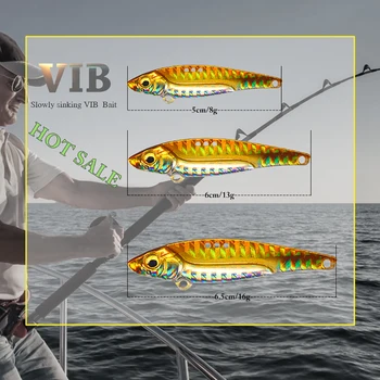 1PCS 8G/13G/16G/20G VIB Vibracijos Nuskendo Žvejybos Masalų 3D Akis Dirbtinių Masalų Žvejybos Masalas Suktuko Bass Lydekos Žvejybos Reikmenys