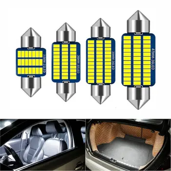 1PCS Bombilla Canbus LED Interjero de coche, luces para matrícula SMD 3014, 31mm, 36mm, 39mm, 41mm, C5W, C10W, nuodėmės, klaidos,