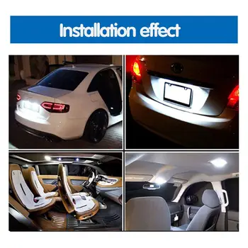 1PCS Bombilla Canbus LED Interjero de coche, luces para matrícula SMD 3014, 31mm, 36mm, 39mm, 41mm, C5W, C10W, nuodėmės, klaidos,