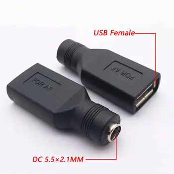 1pcs DC Jungtis 5.5 x 2.1 mm moterį, Mirco usb/Tipas-c/USB Female/DC Aikštėje Kištuko Keitiklį Maitinimo Adapteris