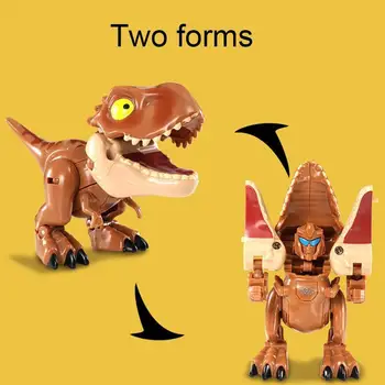 1Pcs Deformacijos Mecha Dinozaurų Žaislas Tyrannosaurus Carnotaurus Raptor Vaikų Švietimo konstruktyvaus Veiksmų