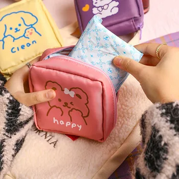 1Pcs higieninės Servetėlės Krepšys Moterims Nešiojamų Animacinių filmų Modelio Pinigų Maišas, Mini Monetos Rankinėje Multi Purpose Niice Dovana