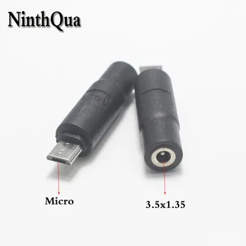 1pcs Micro USB 3,5*1.1 mm 3.5*1.35 mm 4.0*1,7 mm 5.5*2.1 mm DC Maitinimo Moterų lizdo ilgintuvas Įkrovimo Jungtis