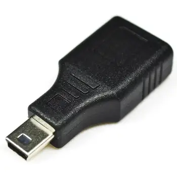 1pcs Mini USB3.0 OTG Moterų Micro USB Mini Įkroviklis Adapteris Keitiklis USB Vyrų ir Moterų 5 Pin Juoda MM5