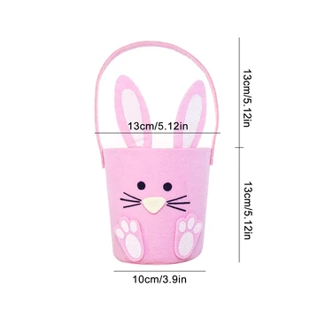 1pcs Naujas Mielas Easter Bunny Krepšelį Kibirai Kiaušinių Saldainių Krepšiai su Velykomis Šalis Dekoro Vaikams Nešti Maišą