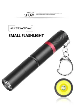1Pcs Nešiojamas Mini Žibintuvėlis LED Lauko Kišenėje Šviesos Žibintuvėlis Naktį Vaikščioti Apšvietimo Daugiafunkcį Vandeniui Kempingas Lempa