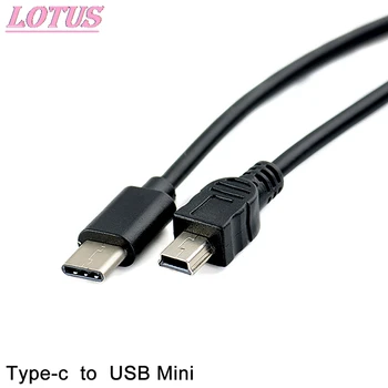 1PCS USB Tipas-c, Mini USB Kabelis, USB-C Vyrų į Mini-B Male Konverteris Adapteris Sukelti Duomenų Kabelis 30cm visiškai naujas aukštos kokybės karšto