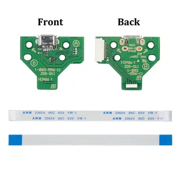 1PCS USB Įkrovimo lizdas kištukinis Lizdas Valdybos JDS-011 SONY PS4 Valdytojas + 12 Pin Kabelis S Mini Valdybos Aukštos kokybės BSIDE