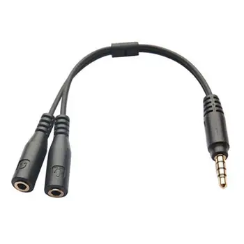 1PCS Y Splitter Cable 3.5 Mm 1-Vyras, 2-Dual Moterų Audio Laidas Ausinės laisvų Rankų įrangos Ausinių MP3 MP4 Stereo Kištukas Adapteris Jack