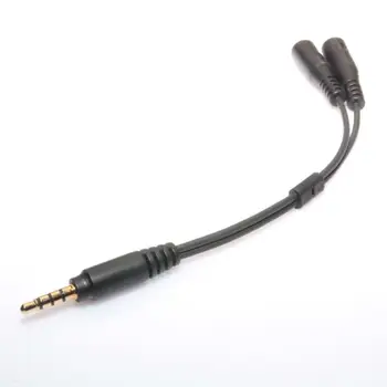 1PCS Y Splitter Cable 3.5 Mm 1-Vyras, 2-Dual Moterų Audio Laidas Ausinės laisvų Rankų įrangos Ausinių MP3 MP4 Stereo Kištukas Adapteris Jack