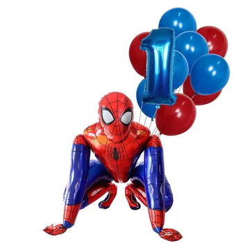 1Set 3D Didelis Spiderman Super Herojus Folija Balionai Skaičius Keršytojas Gimtadienio Dekoracijos Vaikams Geležinis Žmogus vaikiškas Žaislas Dovanos