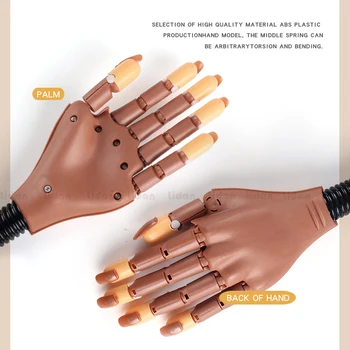 1Set Protezavimo Netikras Rankas Modelis Pradedantiesiems Praktikos Įranga, Nagų Dailės Priėmimo procesus, Manikiūro Dažymo Įrankiai Mokymo