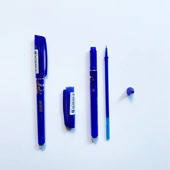 2+20pcs 0,5 mm Juodas) Blue (mėlynas Trinamos Rašalo Gelio Rašiklis Nustatyti Mokyklos Papildymo Lazdele Trinamos Pen Rankena Plaunama Kanceliarinės prekės, Rašymo Reikmenys