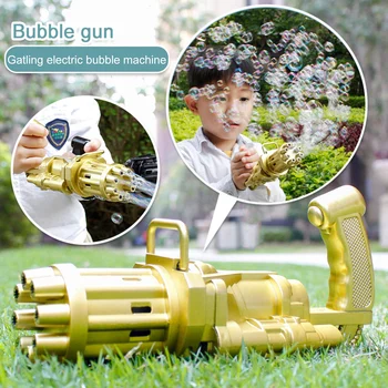 2-in-1 Elektros Burbulas Mašina, Vaikams, Automatinė Gatling Bubble Gun Žaislai Vasaros Muilo Vandens Burbulas Mašina Vaikams, Dovana, Žaislai