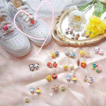 2 komplektai pirkti Japonų ir korėjiečių pora animacinių filmų batraištis sagtis mažų gėlių magic wand batų gėlių batų sagtis apdaila