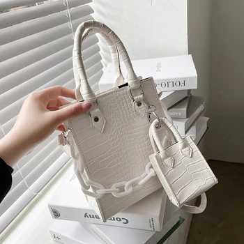 2 krepšiai Akmens modelio Nešti maišą 2021 Mados Naujų Aukštos kokybės PU Oda Moterų Dizaineris Rankinės Kelionės Petį Krepšys