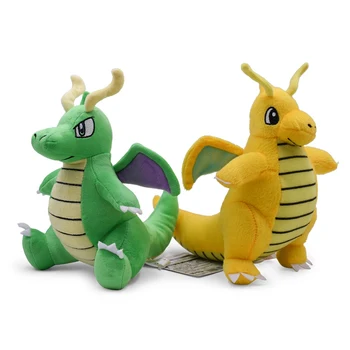 2 Stilius Geltona Žalia Dragonite Minkštas Pliušinis Žaislas Lėlės Kawaii Animacinių filmų Dragonite PP Medvilnės Peluche Gyvūnų Žaislai Vaikams Dovanų