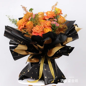 20 Lapų Grakštus Korėjos Gėlių Vyniojimo Popierius Sklandžiai Vandeniui Rose Wraped Aukso Knyga Medžiagos