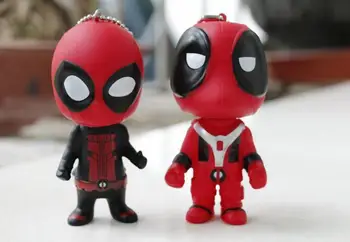 2019 Deadpool Kūdikių Keychains X-men Filmą Cosplay Lėlės Anime Modelį PVC purtyti Lėlės Deadpool Catoon
