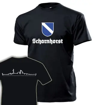 2019 M. Vasarą Medvilnės Marškinėliai, Schlachtschiff Scharnhorst Įgulos Wappen Abzeichen Emblema Jūrų Marškinėliai Mados T-Shirt